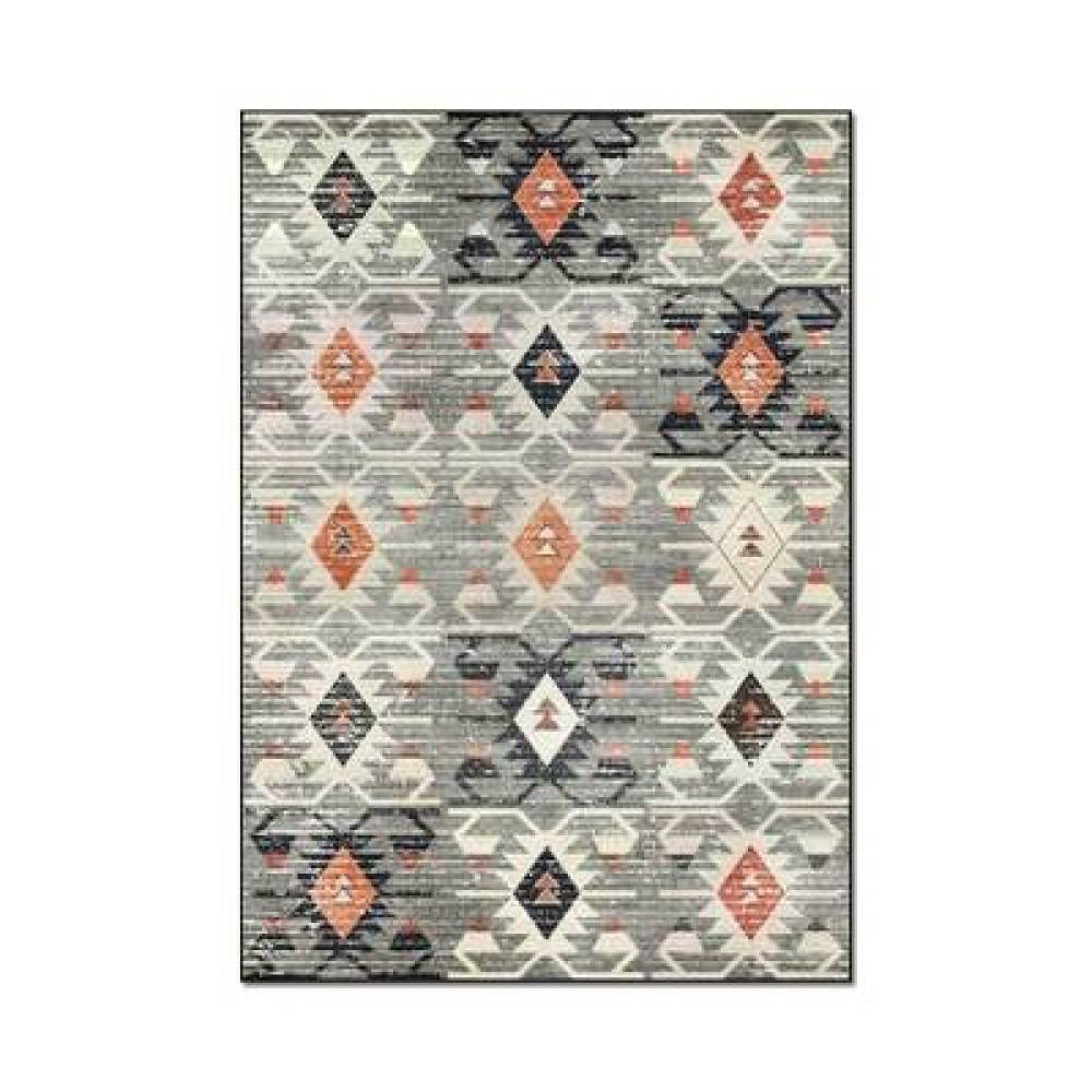 Dywaniki w stylu dywan do salonu dywaniki geometryczne szwy szary 100 x 200 cm (9 stóp x 6 stóp 7)