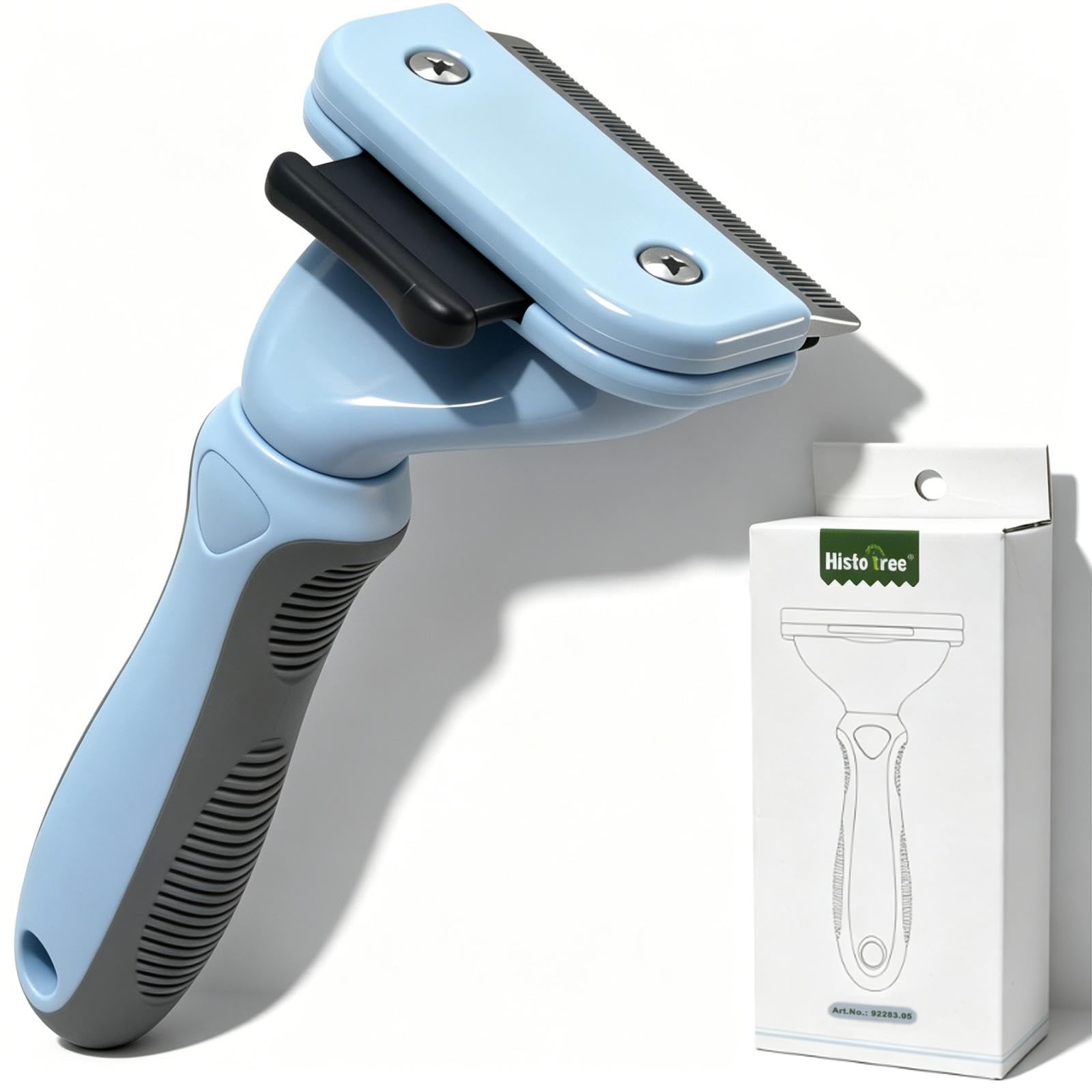Brosse pour Chat, Brosse Chien, Brosses Chien Poil Court, Brosses Chat Poil Long, Nettoyage en un Clic, Adapté pour Chats Cheveux Courts et Longs, Bleu