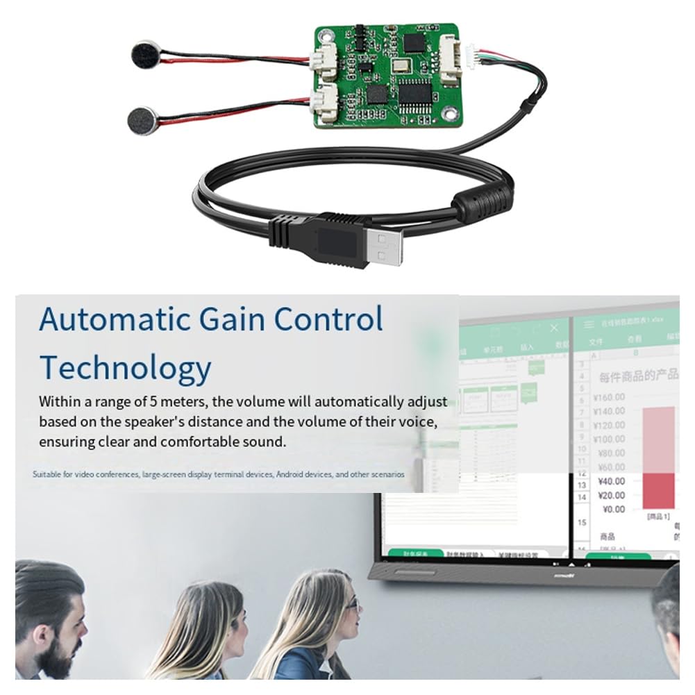 デュアルマイクアレイノイズ低減マトリックスAI音声対話キャンセル応答音声認識強化USBドライバー不要 - 5