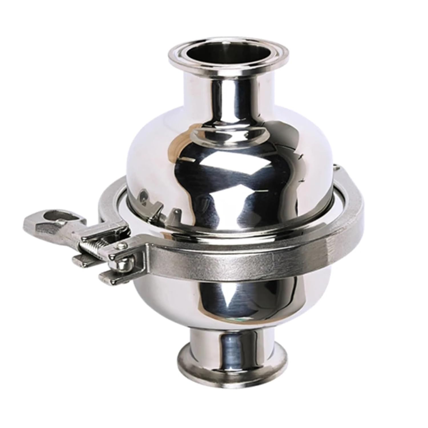38 51 63 76mm Pipe OD 1.5" 2" 3" Tri Clamp 304 Stainle Steel in-line Spherical Filter Valve Homebrew Discharge(1l2 BSP F-M 102mm OD,150 Mesh)