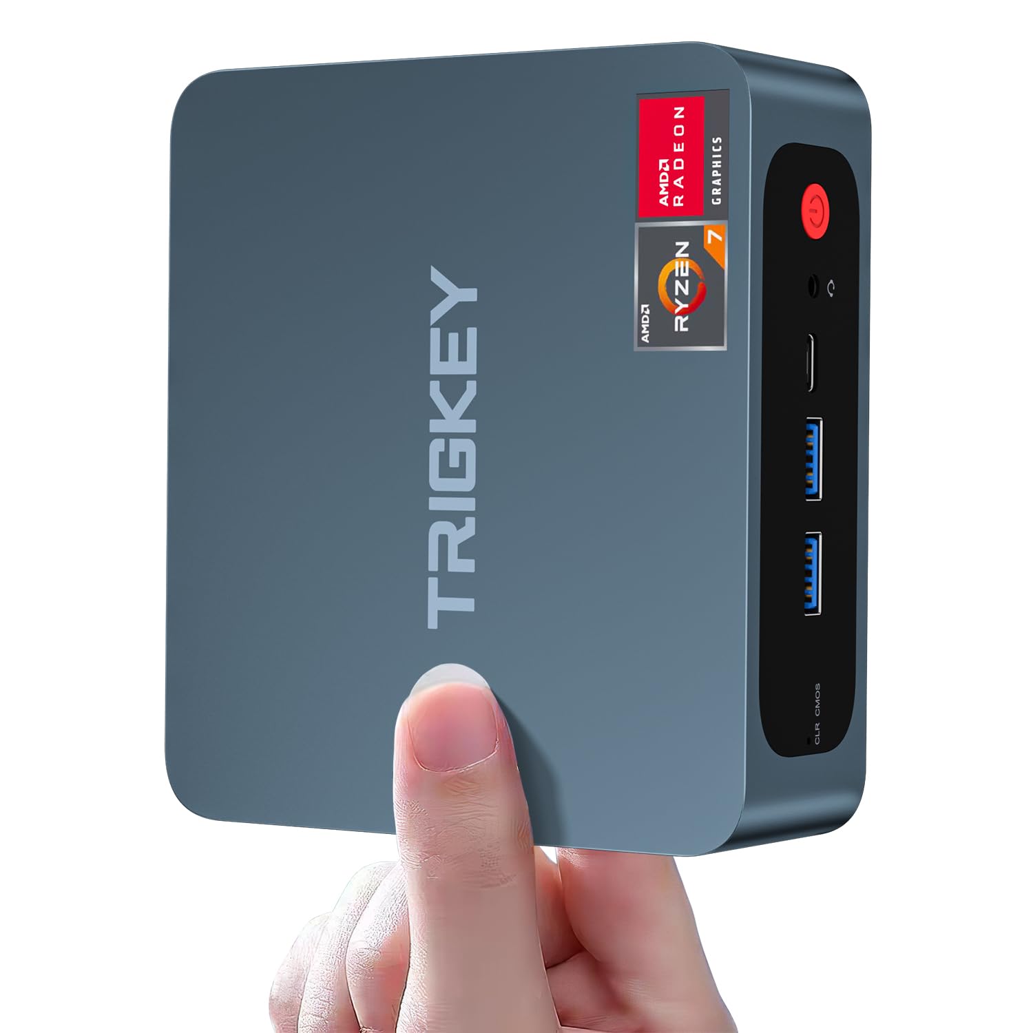 TRIGKEY Mini PC, AMD Ryzen 7 Pro 5850U (Up to 4.4GHz, 8C/16T), Micro PC 32G DDR4 1TB NVMe SSD, Support 8Cores 2000MHz GPU, DP+HDMI+Type-C 4K Output, WiFi-6, BT 5.2, 1000M LAN, S5 Mini Gaming PC