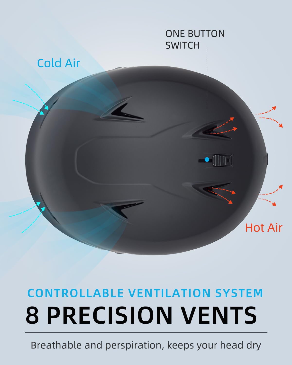 Skihelm Herren Damen Ski Helmet Ski Helm Schneesporthelm mit Belüftungsöffnungen EPS Kern für Skifahren Snowboard Schneehelm für Erwachsene Jugend