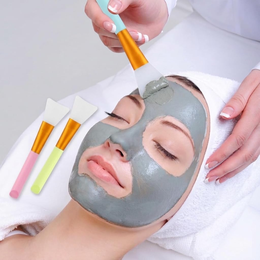 ayushicreationa 3-in-1 Face Mask Mixing Bowl Set with Silicone Mud Mask Applicator Brush & Adjustable Non-Slip Terry Cloth Facial Spa Headband for Women, Home Salon Beauty Tool Kit (Pack of 3) 4