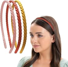 3 Pieces Thin Headbands, Braided Headbands for Women, Thin Headbands for Women, Fashion and Versatile Hair Decoration, Retro Monochrome Headbands