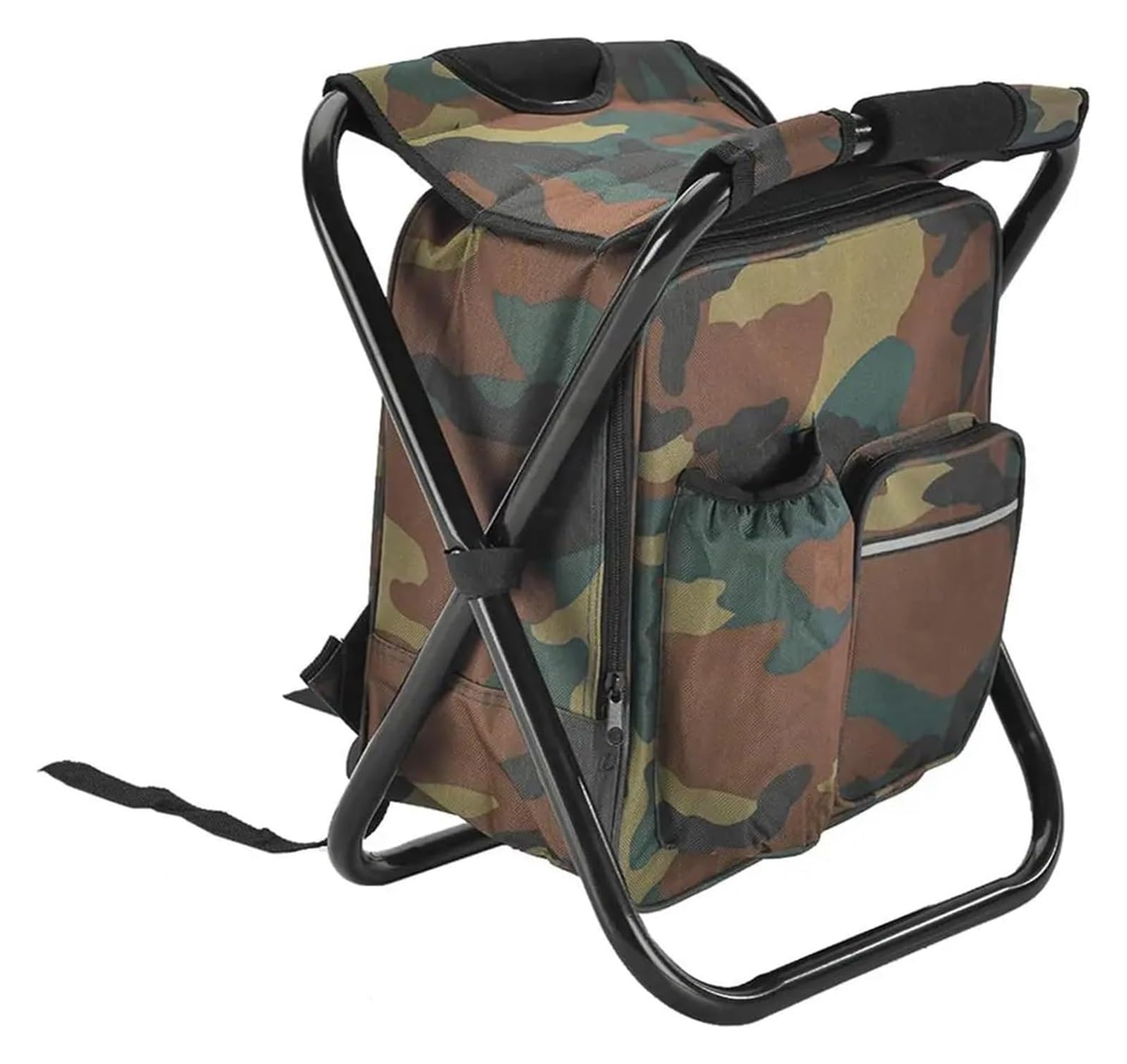 vfdaSWQQ Outdoor folding chair, Outdoor Camping Picnic Portable Thermal Cooler Insulated Backpack Chair Travel Furniture