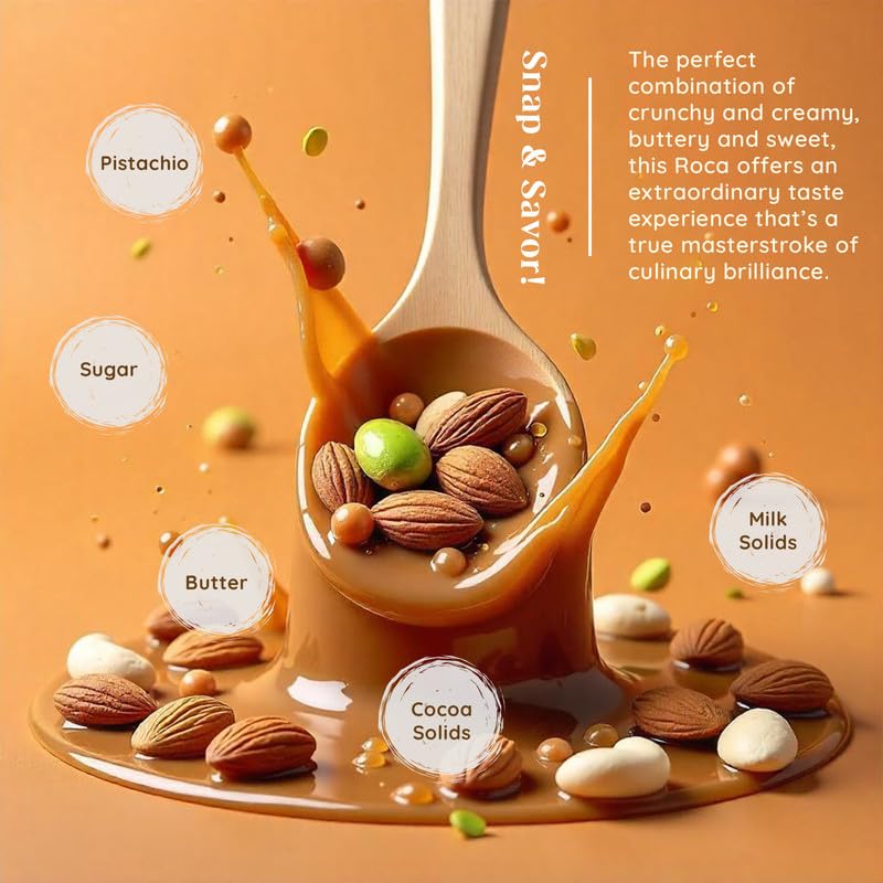 Image of Cacao Springs Premium Pistachio Roca Chocolates for Healthier Snacking, Premium Choco & Nut Delicacy Treats, Premium Gift Hamper for Christmas Gifts, 5 Pieces in Each Box, 2 Boxes, 120gm