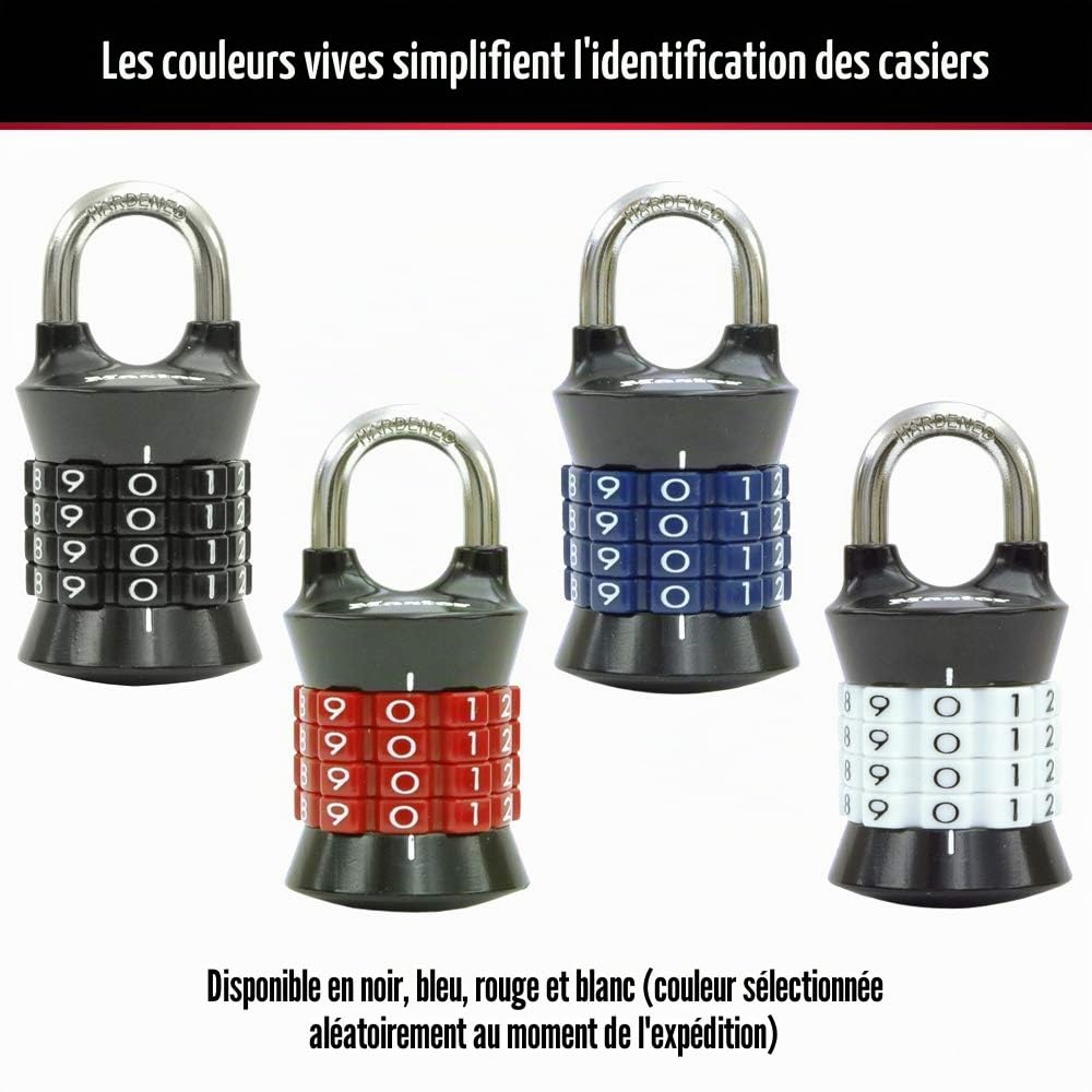 Master Lock - 1535D - Cadenas à combinaison pour casier - Couleurs variables