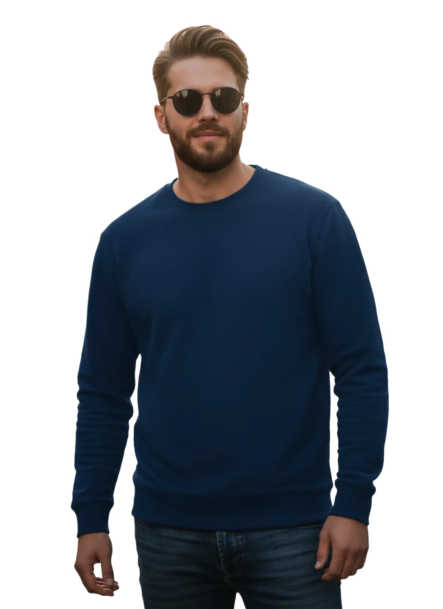 Mack Jonney Men Regular Fit Fleece ||Black||Round Neck Solid||Sweatshirt-JM3911-image-22