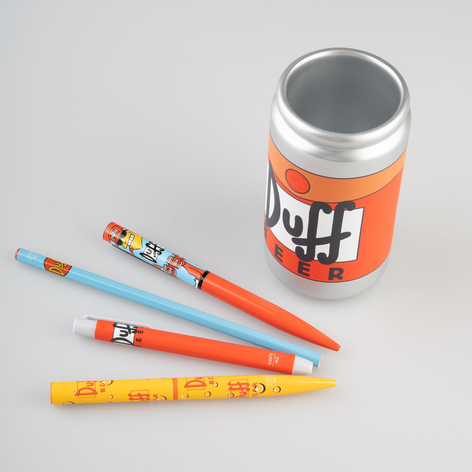 Grupo Erik Pen Holder For Desk & Stationery Set - The Simpsons Gifts | Desk Accessories - Pencil Holder, 2 Pens, Pencil, Eraser, Sharpener | Duff Beer Gifts For Men & For Women - Image 3