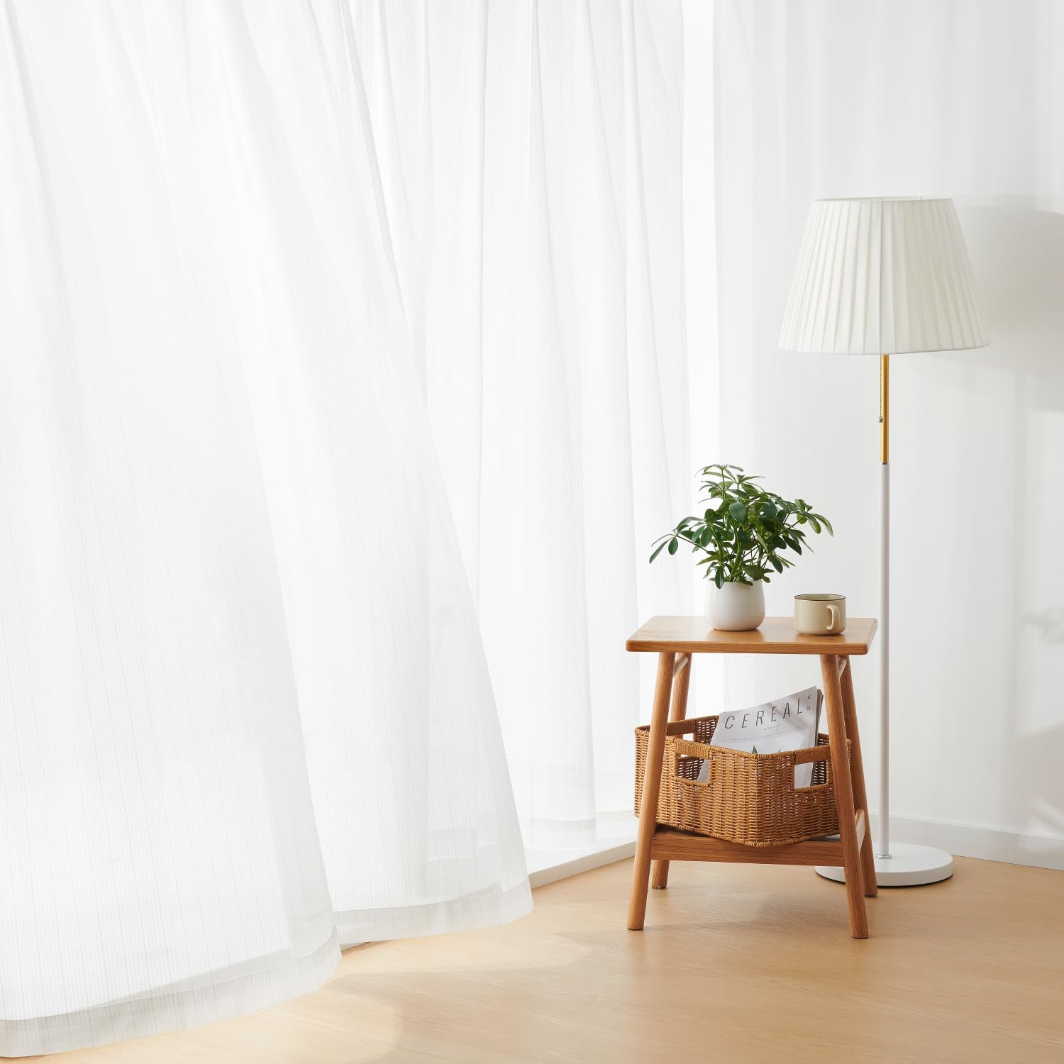 クモリ(Kumori) 外から見えにくい レースカーテン 透けない プライバシー保護 遮像 UVカット 日焼け防止 省エネ 遮熱 断熱 保温 おしゃれ 洗える アジャスター フック付き(幅100cm×丈176cm・ミラーレースカーテン2枚組)