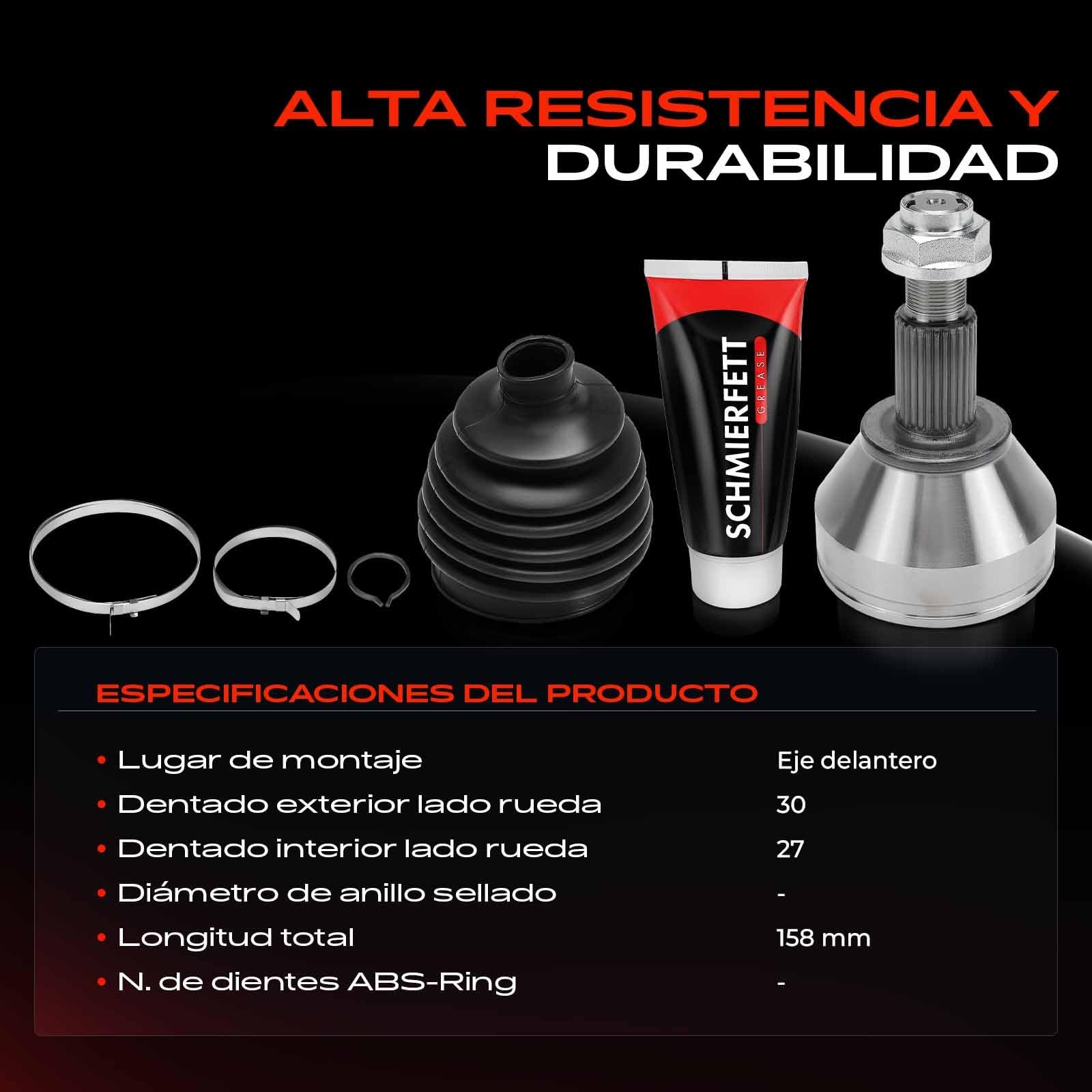 Frankberg Juego de juntas homocinéticas lado de la rueda eje delantero | VKJA3079; Compatible con: Araña 939, 159 Sportwagon 939, 159.939, Brera 939