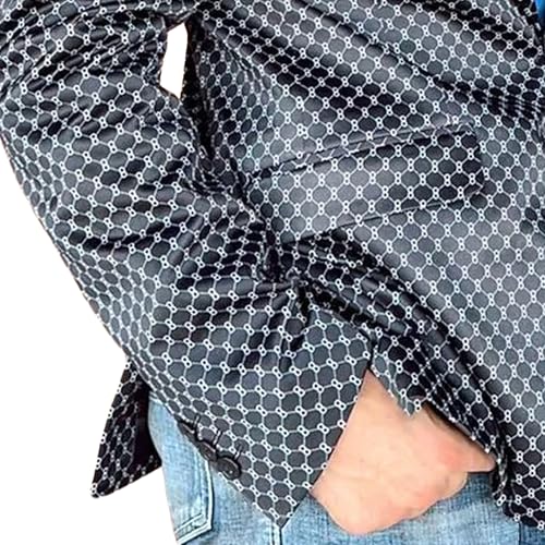 Men's Stylish Printed Blazers Slim Fit Business Casual Suit Jacket Banquet Office Versatile Sport Coat3
