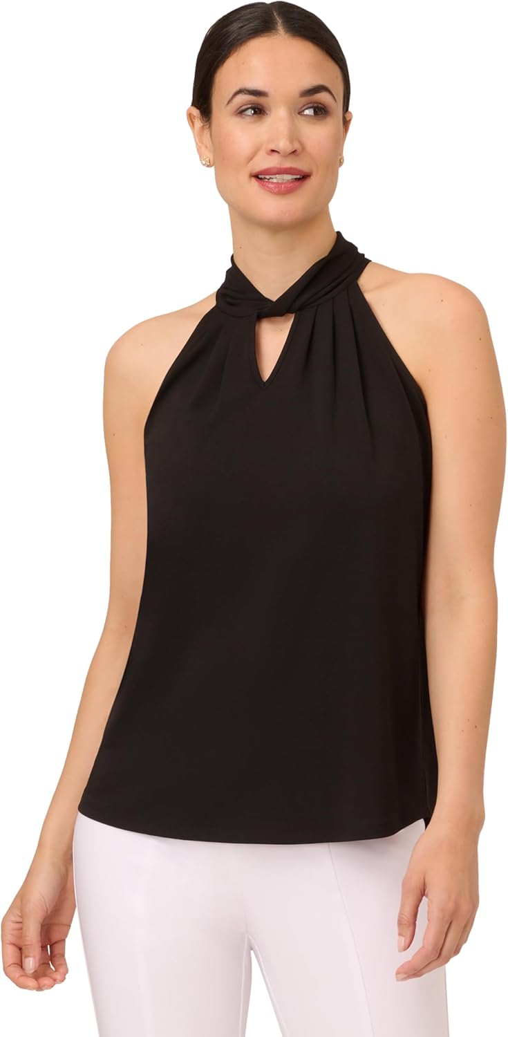 Adrianna Papell レディース ツイストネック ニット ホルタートップ