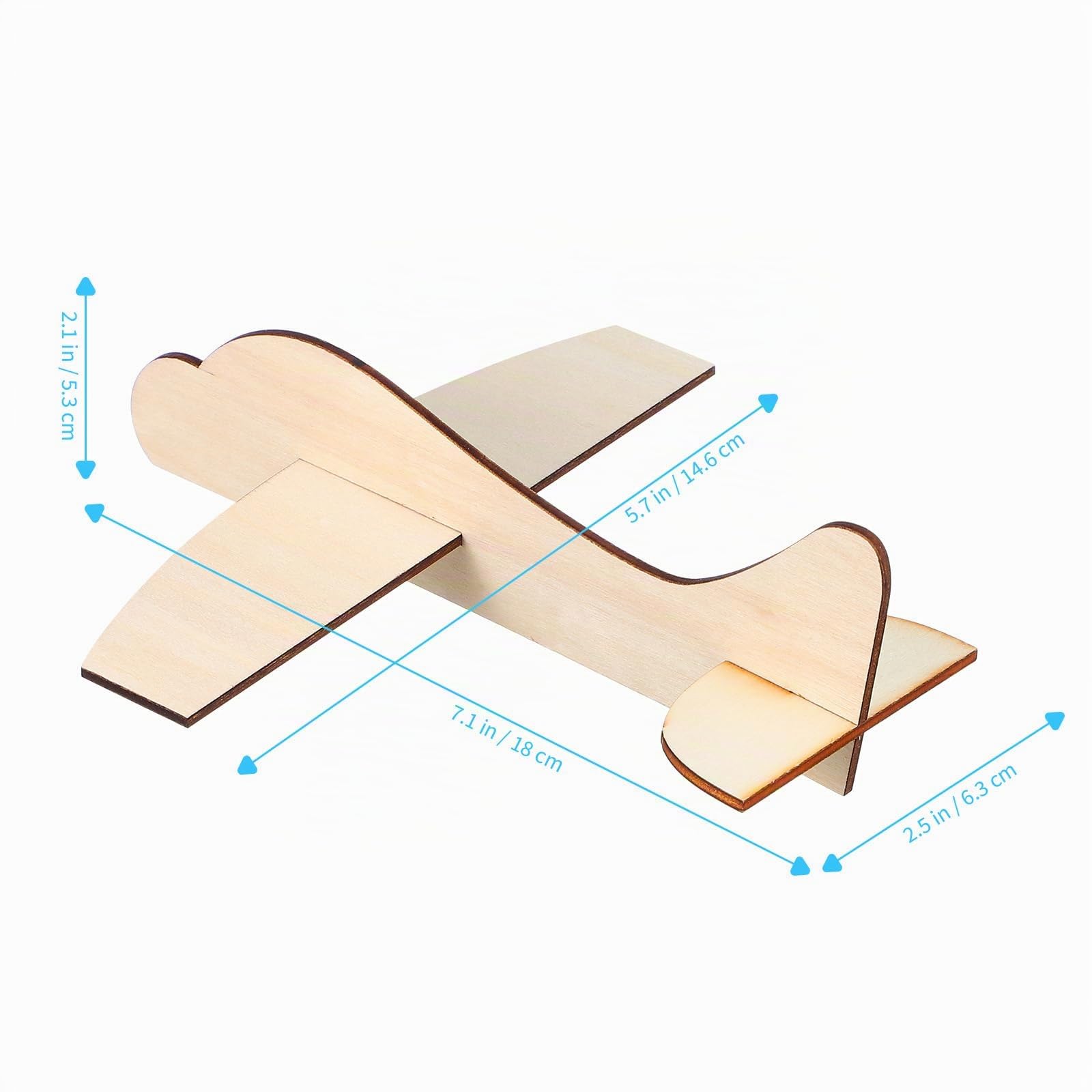 Toyvian Di Aeroplano in Legno Fai-Da-Te Per Bambini Kit Di Assemblaggio Creativo Giocattolo Di Pittura Non Verniciato 7.3X5.7X2.2 Pollici Regalo Compleanno Festa