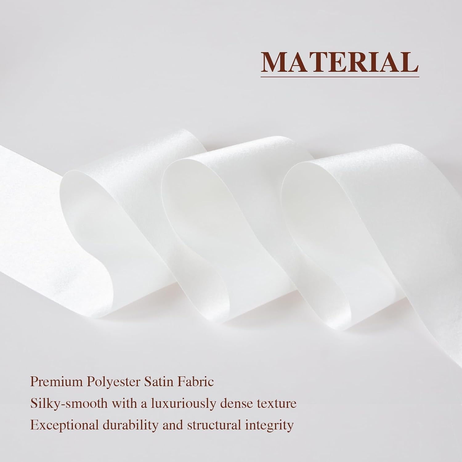 Q&J Fabric Co. Off White Satin Ribbon 3 inch x 25yd Solid Silky Ribbons for Valentine's Day Festive Gift Wrapping,Craft,Floral Bouquets,Chair Sash Hair Bows Party Wedding Decoration