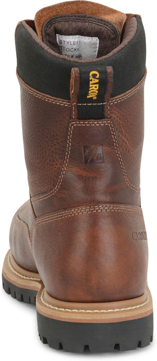 Carolina Grind 8" Composite Toe Waterproof Work Boot - Durable Men's Industrial Workboot, Slip-Resistant, EH Rated