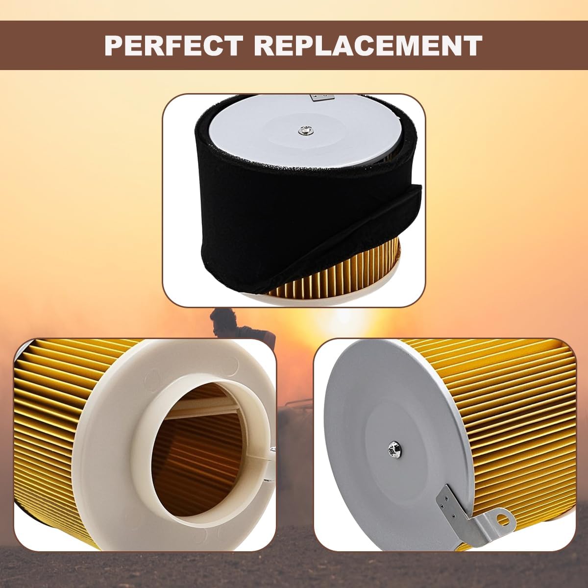 11029-1004 Air Filter Tune Up Ki Fit for Kawasaki Mule 500 520 550 600 610 2500 2510 2520 KAF300 KAF400 KAF620A KAF620B Mule SX 4x4 XC SE with 49065-2078 Oil Filter