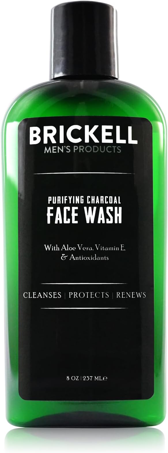 Brickell Men's Products Organic Skin Care, Charcoal Face Wash, 8.1 fl oz (237 ml)