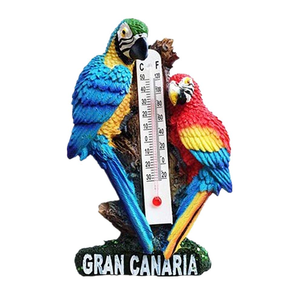 Muyu Magnet Gran Canaria Spain 3D Macaw Fridge Magnet Souvenir Gift Home Kitchen Decoration Magnetic Sticker Craft Collection