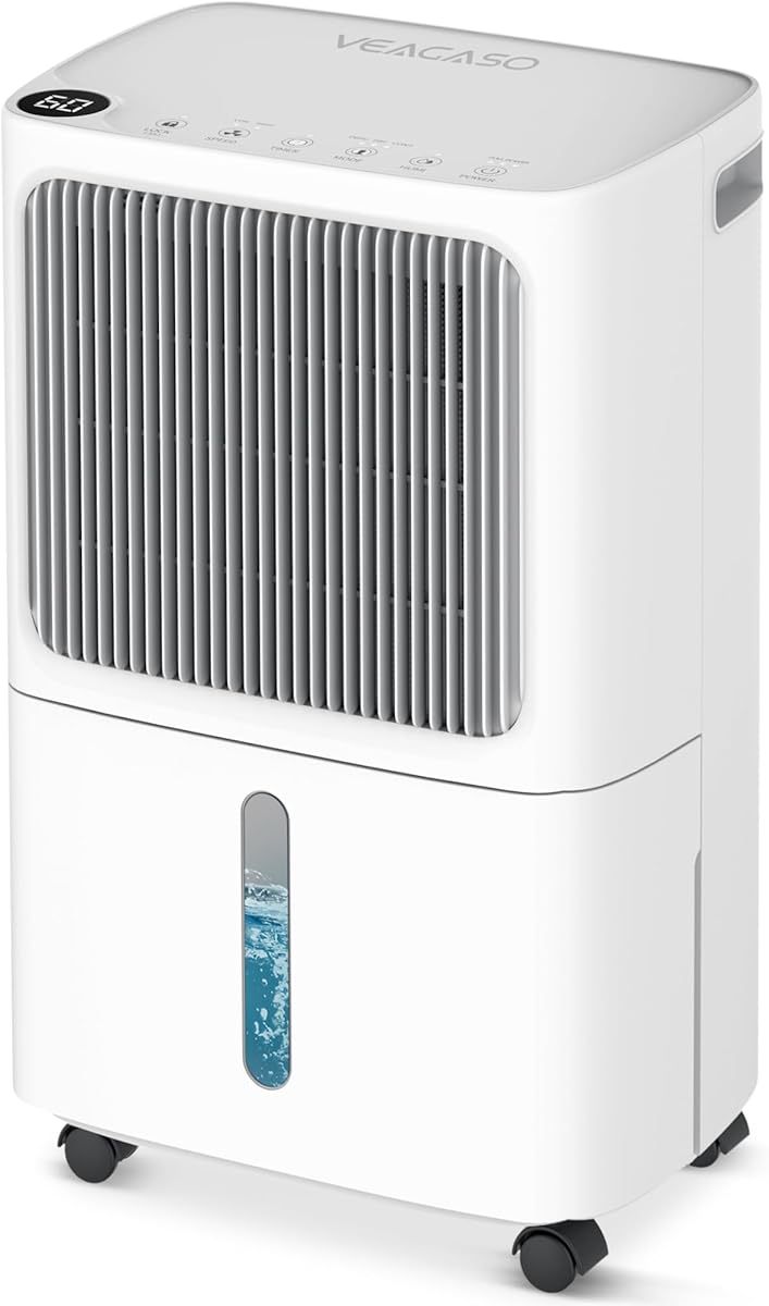 2500 Sq.Ft Dehumidifier for Basement with Drain Hose Max 34 Pints, Dehumidifiers for Home,Bathroom,Large Room, Bedroom, Three Modes, Intelligent Humidity Control, Dry Clothes, 24HR Timer