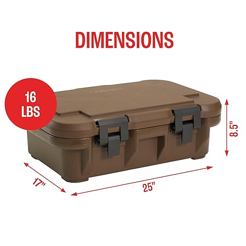 Miniatura 66 de Cambro Transportador aislado de bandeja de alimentos – Caja caliente de 6 pulgadas de profundidad y calentador de alimentos para catering