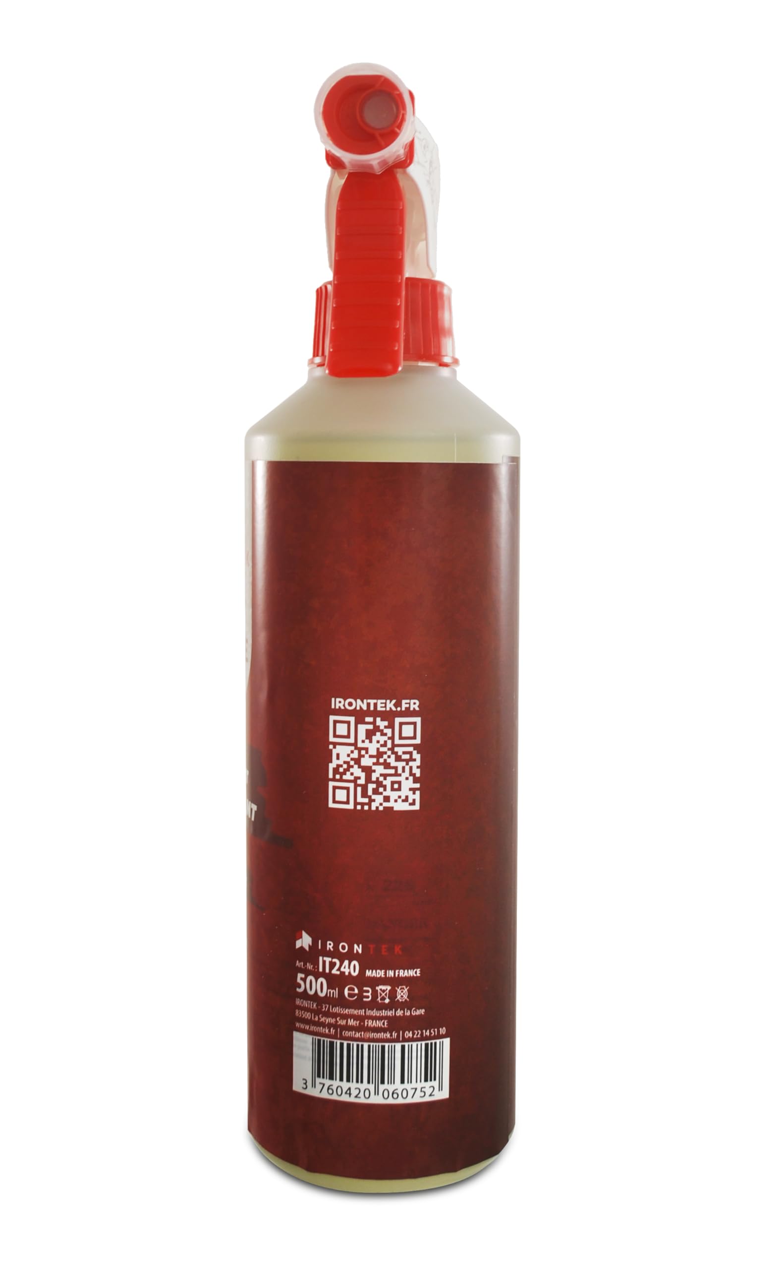 Anti-Rouille Phosphatant 500ml - IRONTEK | IT240 | Spray Stop-Rouille Action Rapide | Convertisseur Rouille Métal | Séchage Rapide 2-3min | Recouvrable Peinture | Intérieur et Extérieur