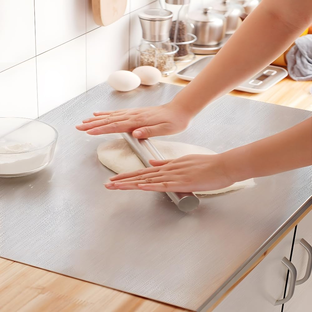 Tabla de Cortar Acero 316 Inoxidable,Tabla Cortar Cocina Para Amasar,Superficie de Trabajo de Acero Inoxidable,Chopping Board,Cutting Board es Adecuada Para Restaurantes,Cocinas,Bares(60 * 60cm)