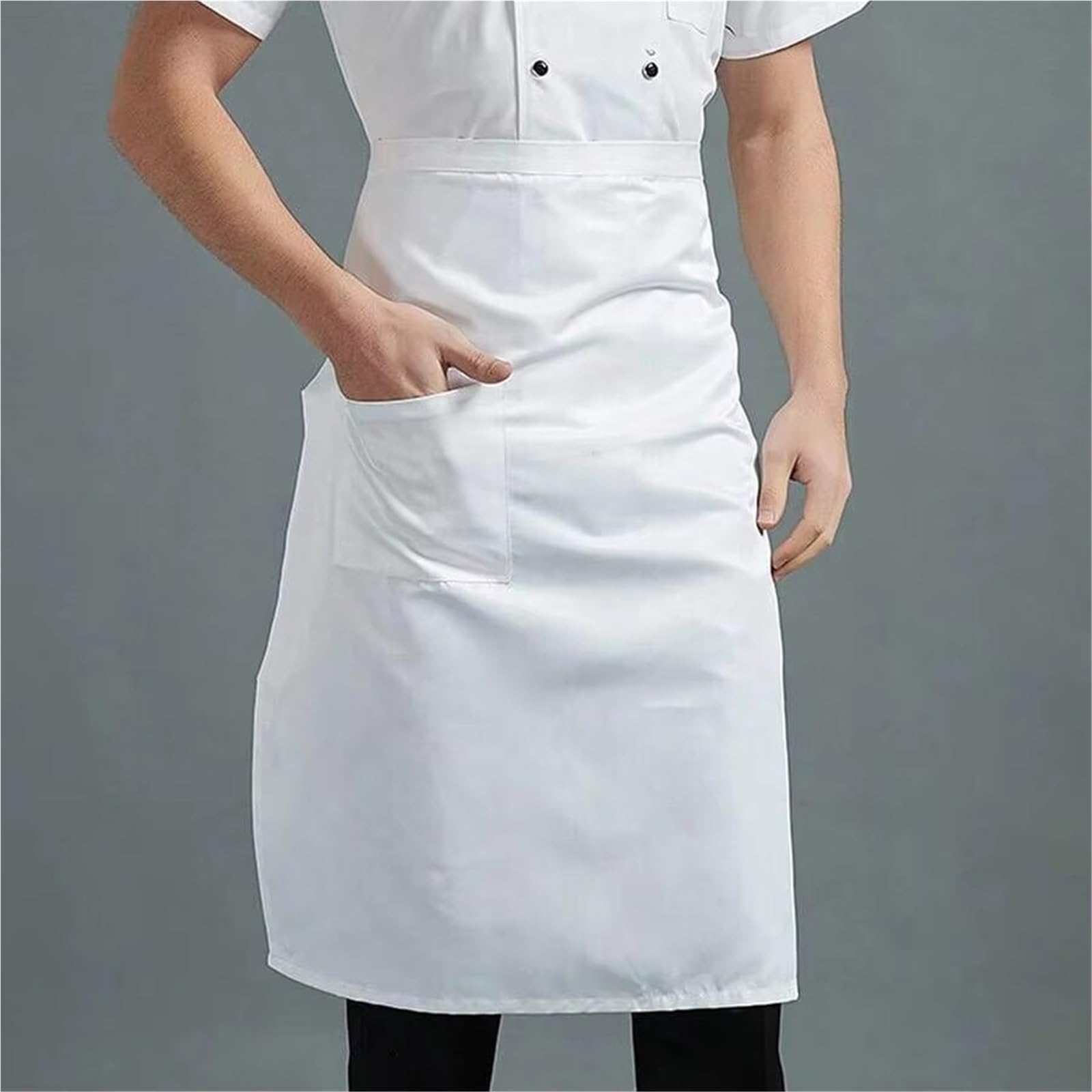 5 uds delantal de Chef medio cuerpo restaurante trabajo cocina corte camarero para Cocinar, Restaurante