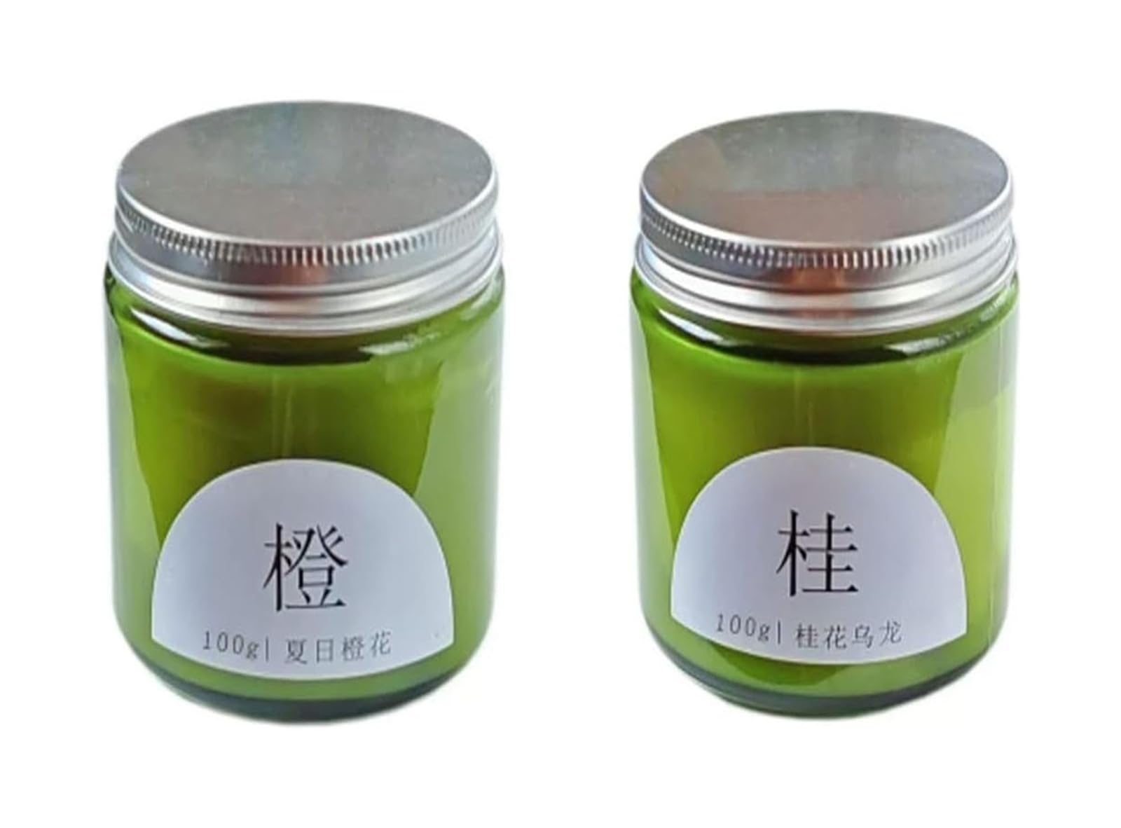 Fhvkrbtx One Color Scented Candle, 2Pcs Glass Candles Osmanthus Oolong Orange Blossom For Bedroom Office Party