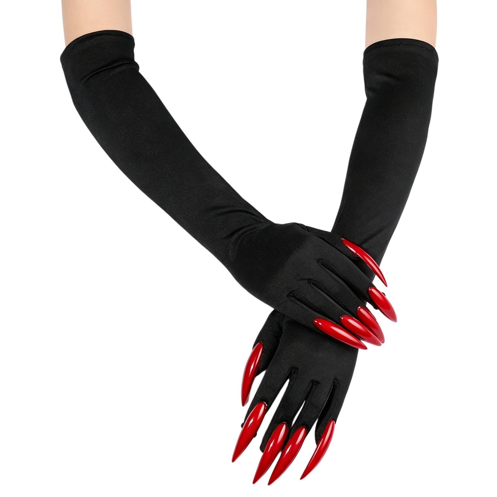 TouKingda Full Finger Halloween Claw Gloves with Long Fingernails and Claws
