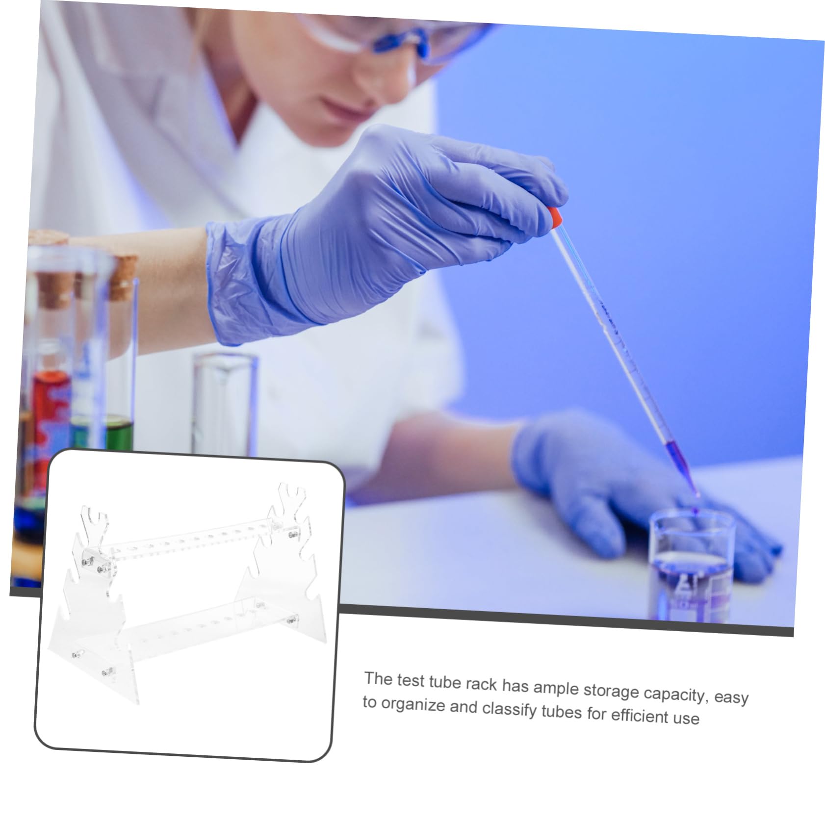 BELLIFFY Ladder Straw Rack Sampling Tubes Rack Test Tube Holder Pipette Rack Test Tube for Laboratory Stand Test Tube Display Rack Test Tube Stand Sampling Tube Storage Rack