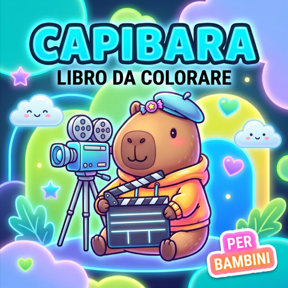 Libro da Colorare Capibara: Pagine Allegre E Rilassanti Con Personaggi Adorabili, Giochi Creativi E Atmosfere Dolci Per Ragazzi