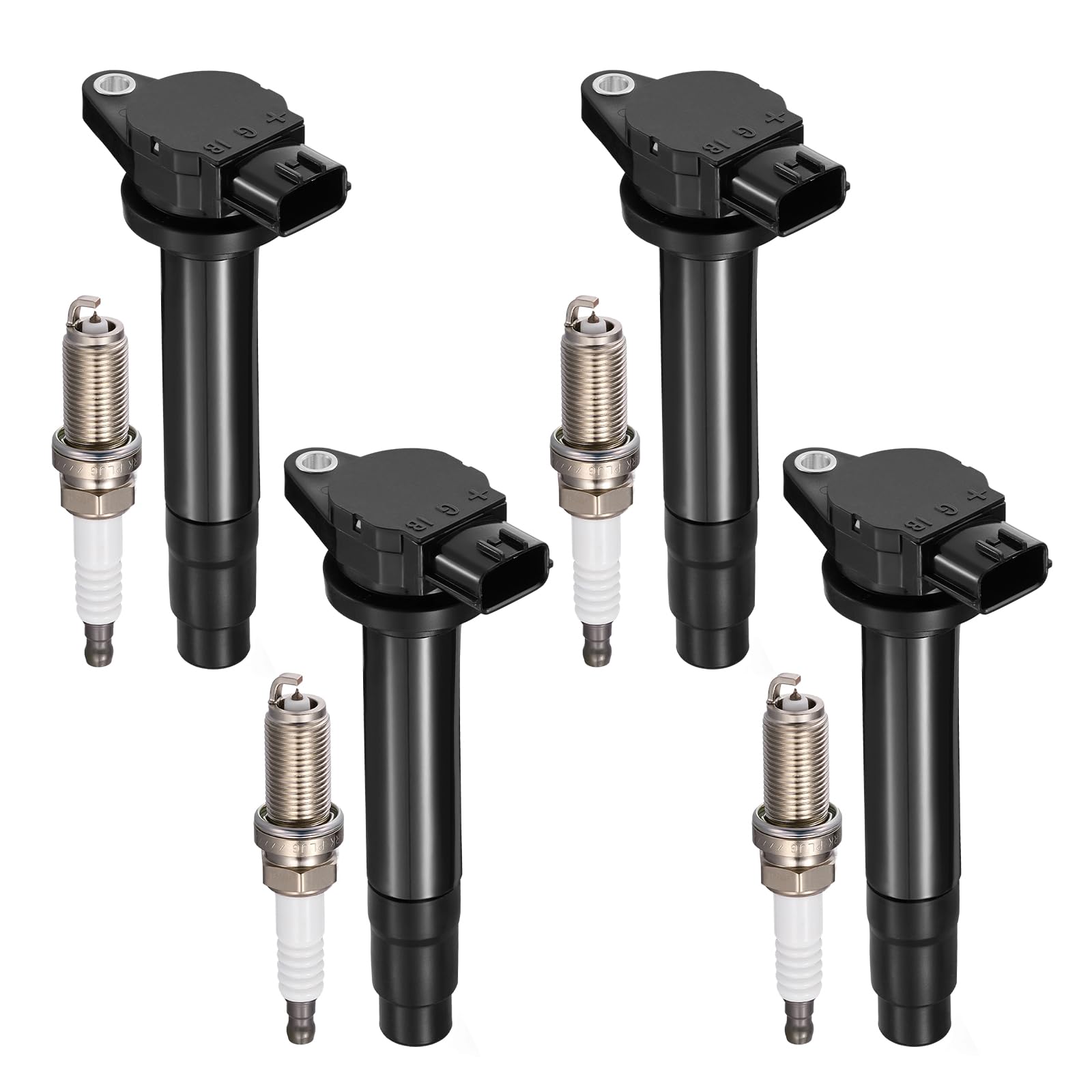 4-Pack UF326 Ignition Coils &amp; 4505 Spark Plugs Kit Compatible with Nissan Sentra 2000 2001 2002, 1.8L L4 - Replaces 224484M500 224484M50A UF326 SKIC018 COP486 CUF326 6734013 GN10505 &amp; more
