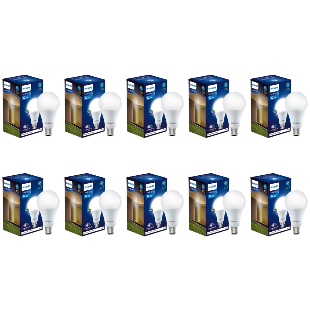 Philips 12W B22 LED Cool Day Light Bulb, Pack of 10