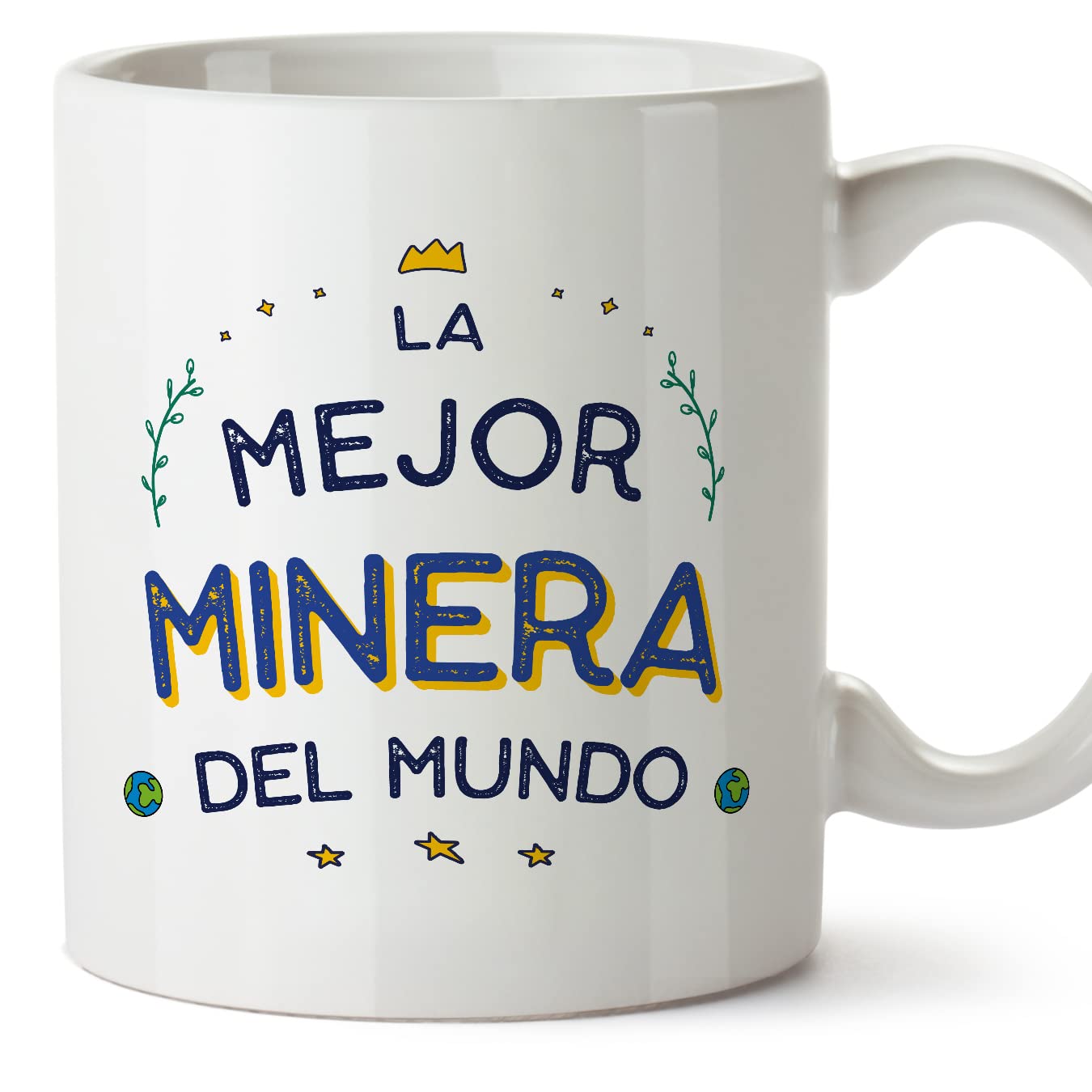 MUGFFINS Miner Woman Mug - in Spanish - Mejor del Mundo - Funny Gift for Colleagues - Ceramic 11oz Mug