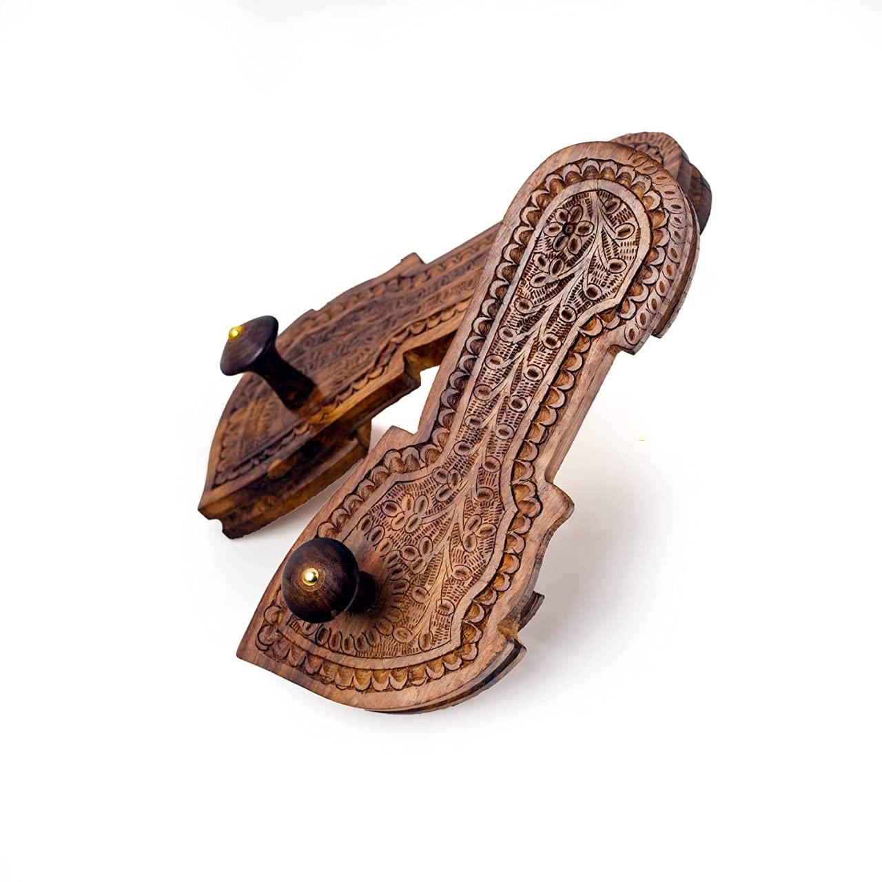 AR HANDICRAFTS Unisex-Adult , Wooden Unique Sheesham Elegant And Exquisite Brown Wooden Khadau/Chappal Slipper, 7 UK (B0C3YW37NM) Amazon Price History, Amazon Price Tracker