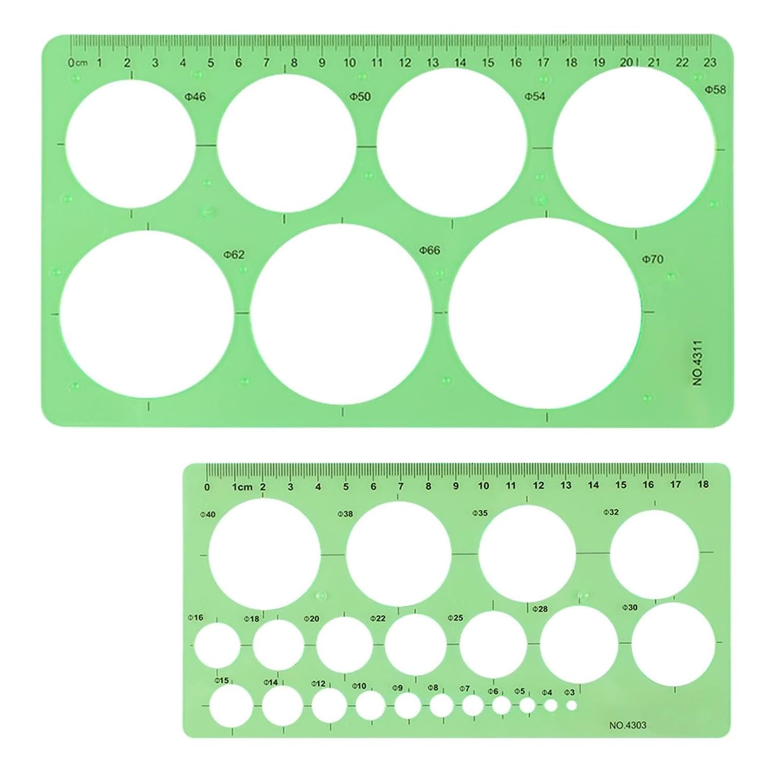 Circle Stencil, Clear Drawing Stencil Template for Geometry, Art, and Craft Projects - Ideal for Students, Artists, and Designers