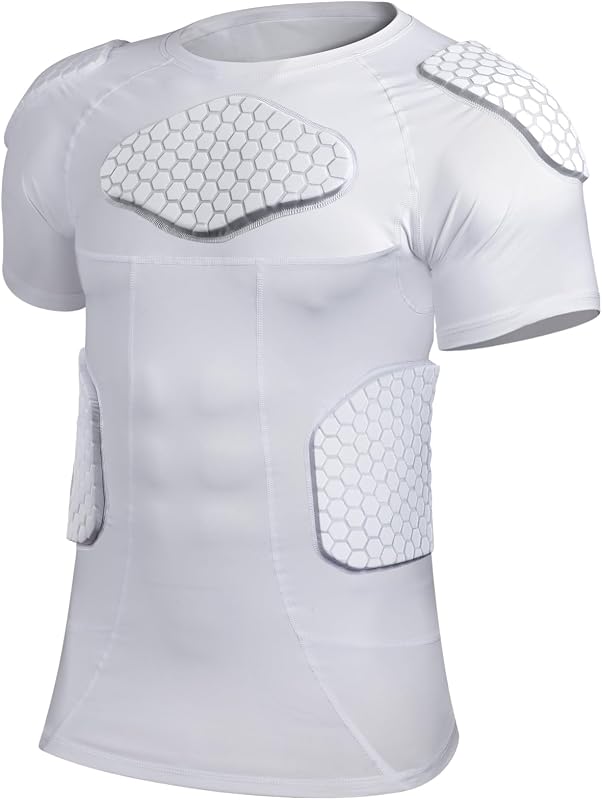Men Padded Proctective Shirt Pads Chest Rib Protector Padded Football Shirt Protective Gear