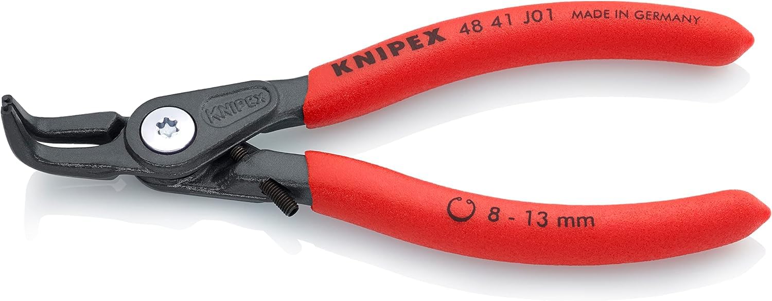 KNIPEX Precision Circlip Pliers for Internal Circlips in Bore Holes with Non-Slip Plastic Coating 130 mm, 48 41 J01