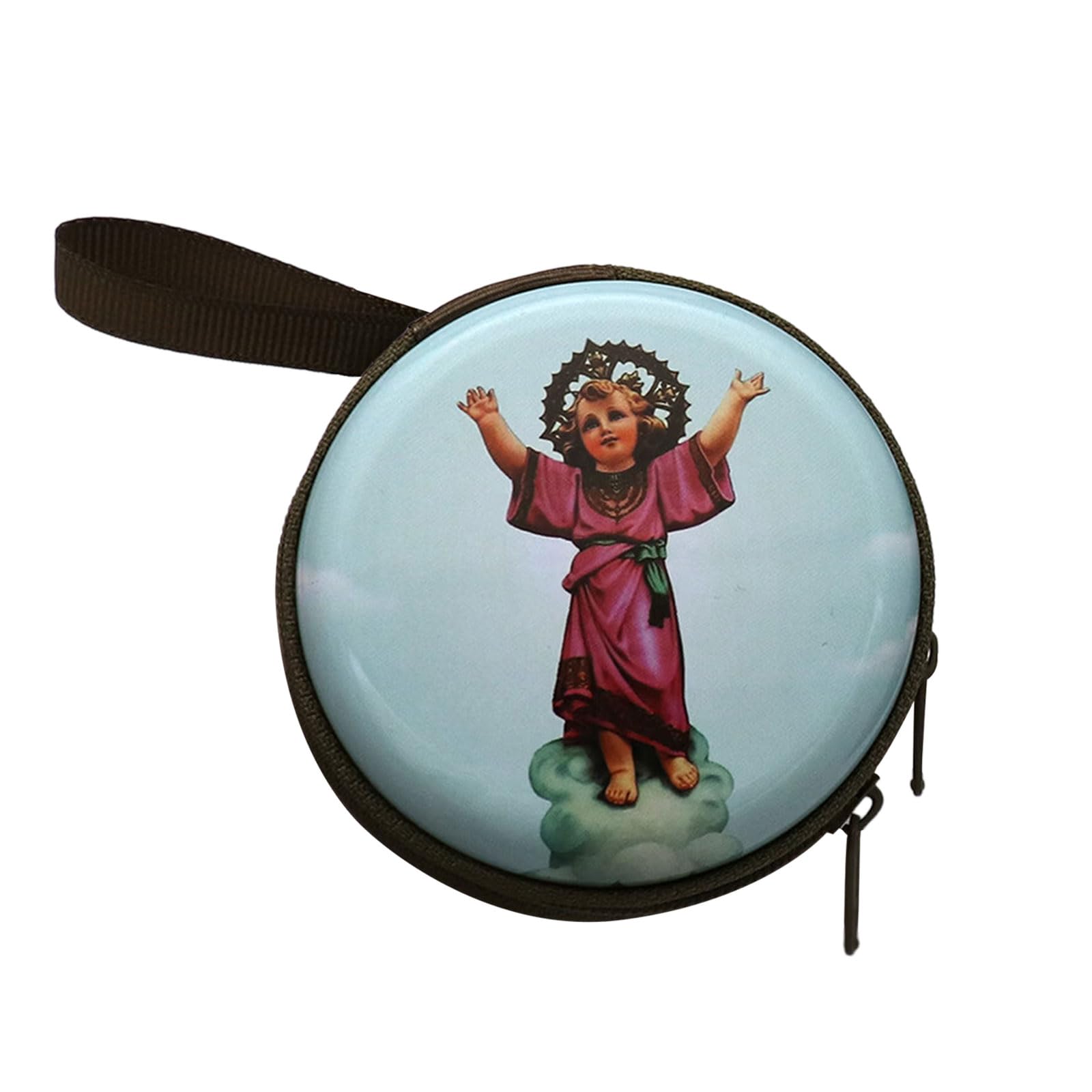 Beimus Catholic Rosary Pouches Religious Jewelry Storage Box Coin Purses Rosary Prayer Bag Religious Jewelry Storage Box Gift Catholic Pouches