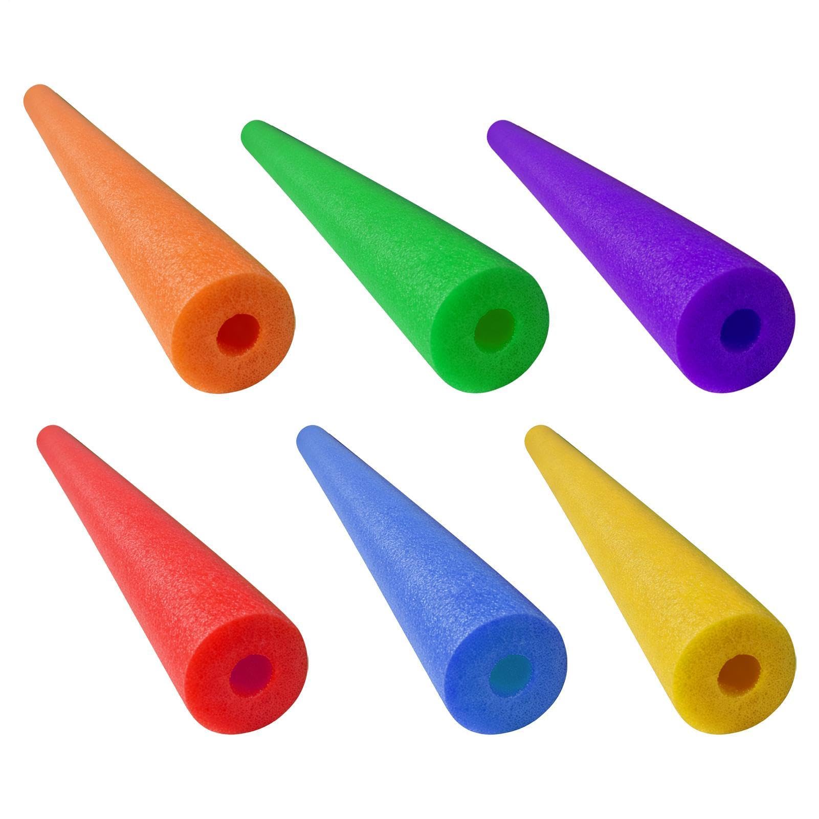 Pool Noodle, 6 Pack Floating Pools Noodles, Brightly Colored Soft Pool Foam Sticks, Portable Children's Swimming Aids, Multipurpose Water Sports Equipment For Craft Projects Water Sports Summer