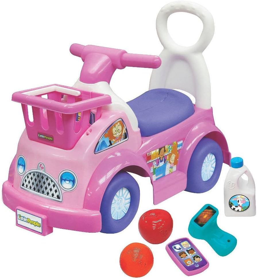 JeĹşdzik Little People z koszem zakupowym