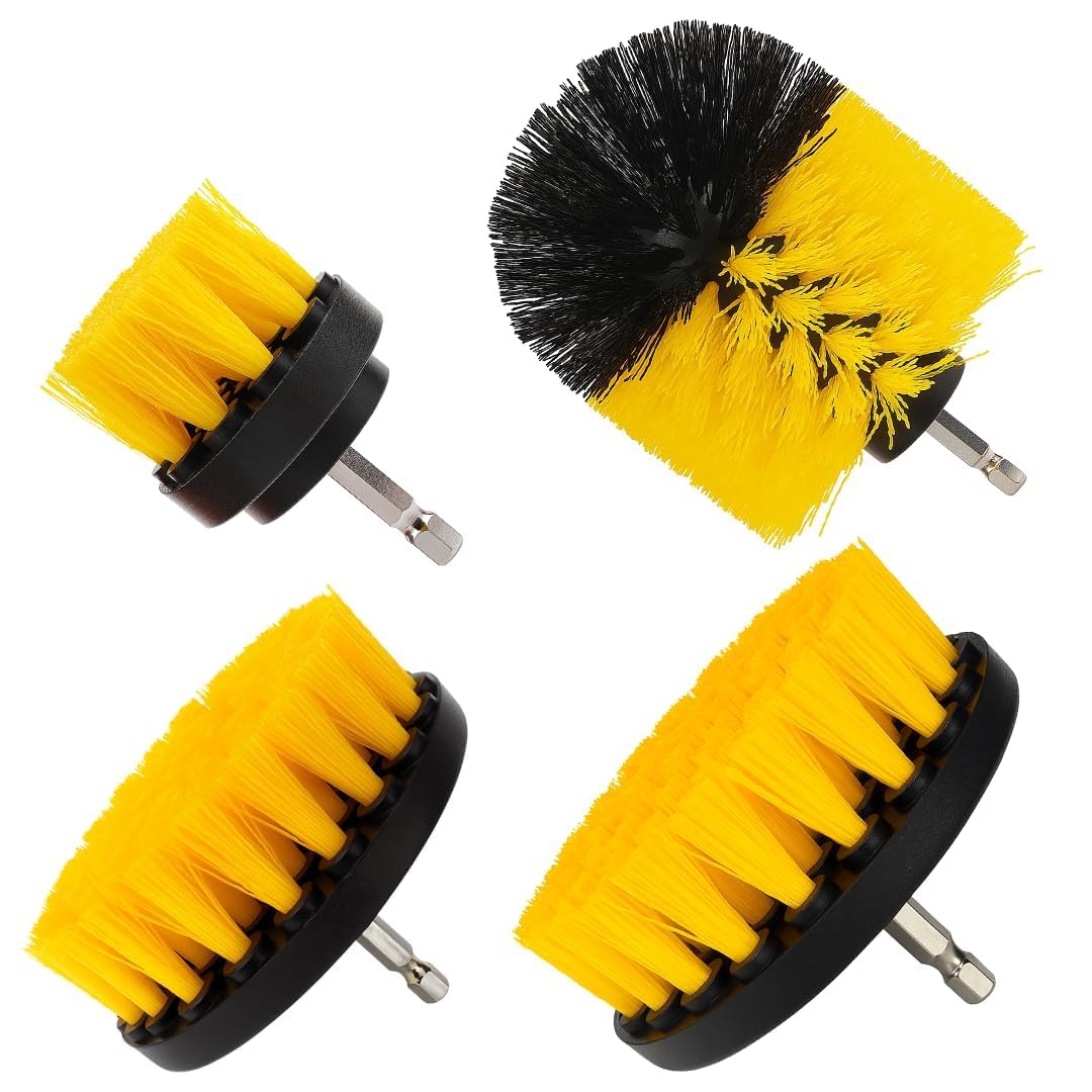 4 Pcs Power Drill Scrubber Brush Kit – All Purpose Cleaning Brushes & Pads for Bathroom, Grout, Kitchen, Tub, Tile, Pool, Car, Shower, Floor & Corners – Drill Machine Not Included-image-29