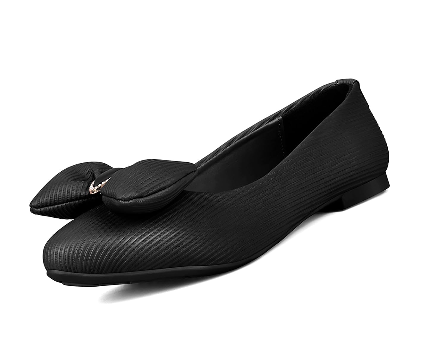 LOUIS STITCH Women’s Stylish Bow Ballerina Flats | Premium Closed-Toe Flat Sandals| Comfort Ballerina for Office & Everyday Style| LS-LDCF-010