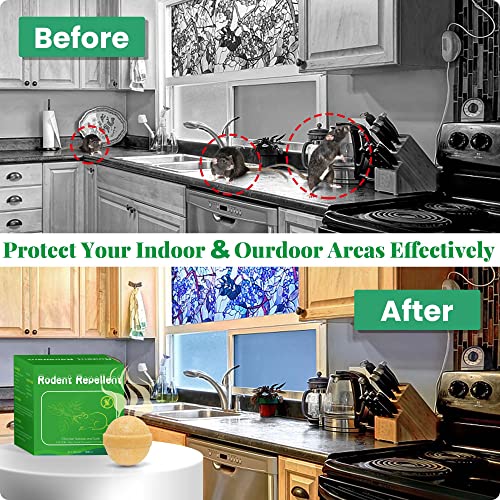 Natural Rodent Repellent, 12 Pack Mouse Repellent Ball To Repel Mice And Rats, Mole Repeller For Car Campers Home Kitchen Garden Outdoors Indoor Garage, Pet Safe #TOP2