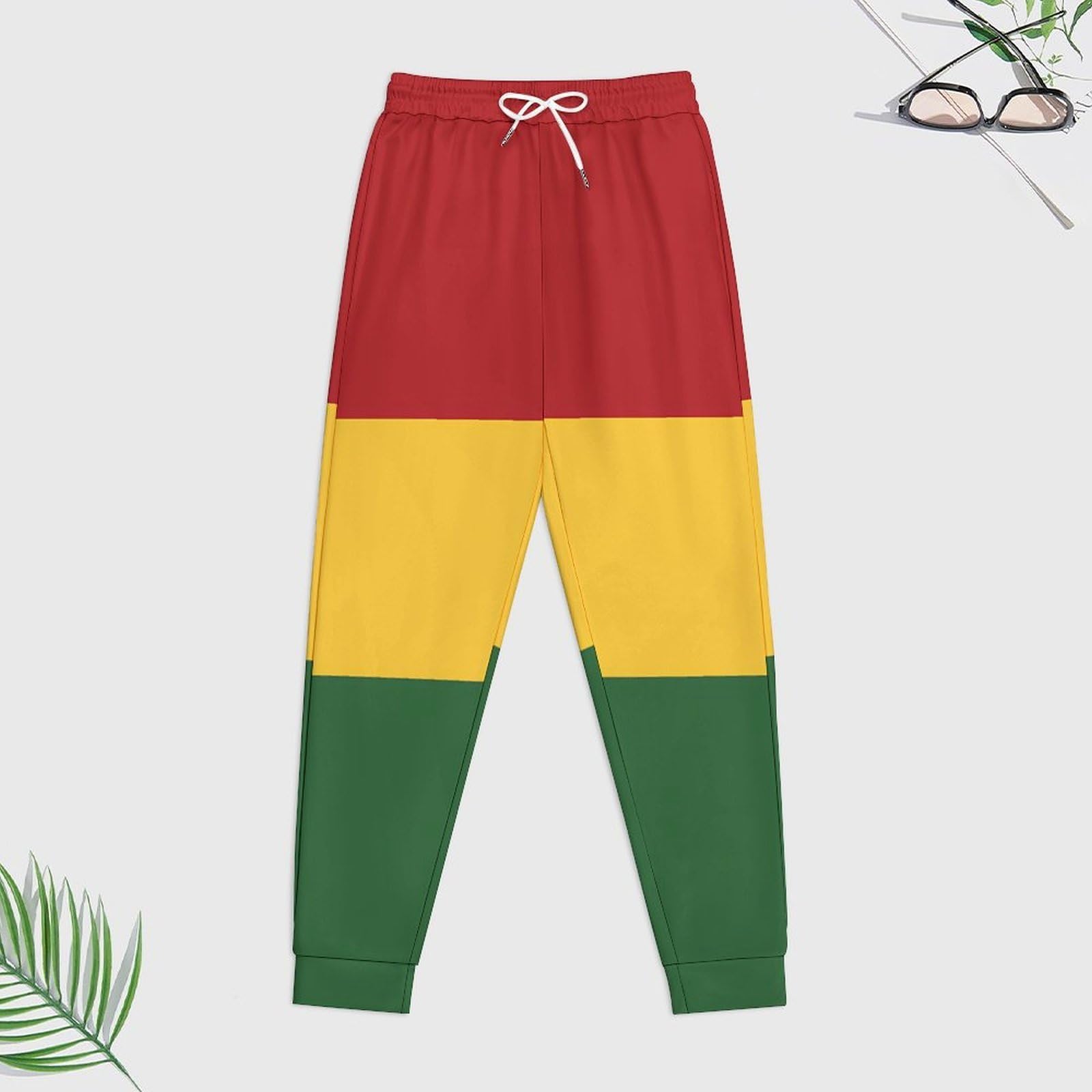 Felpa con cappuccio unisex con bandiera reggae Rasta, 2 pezzi