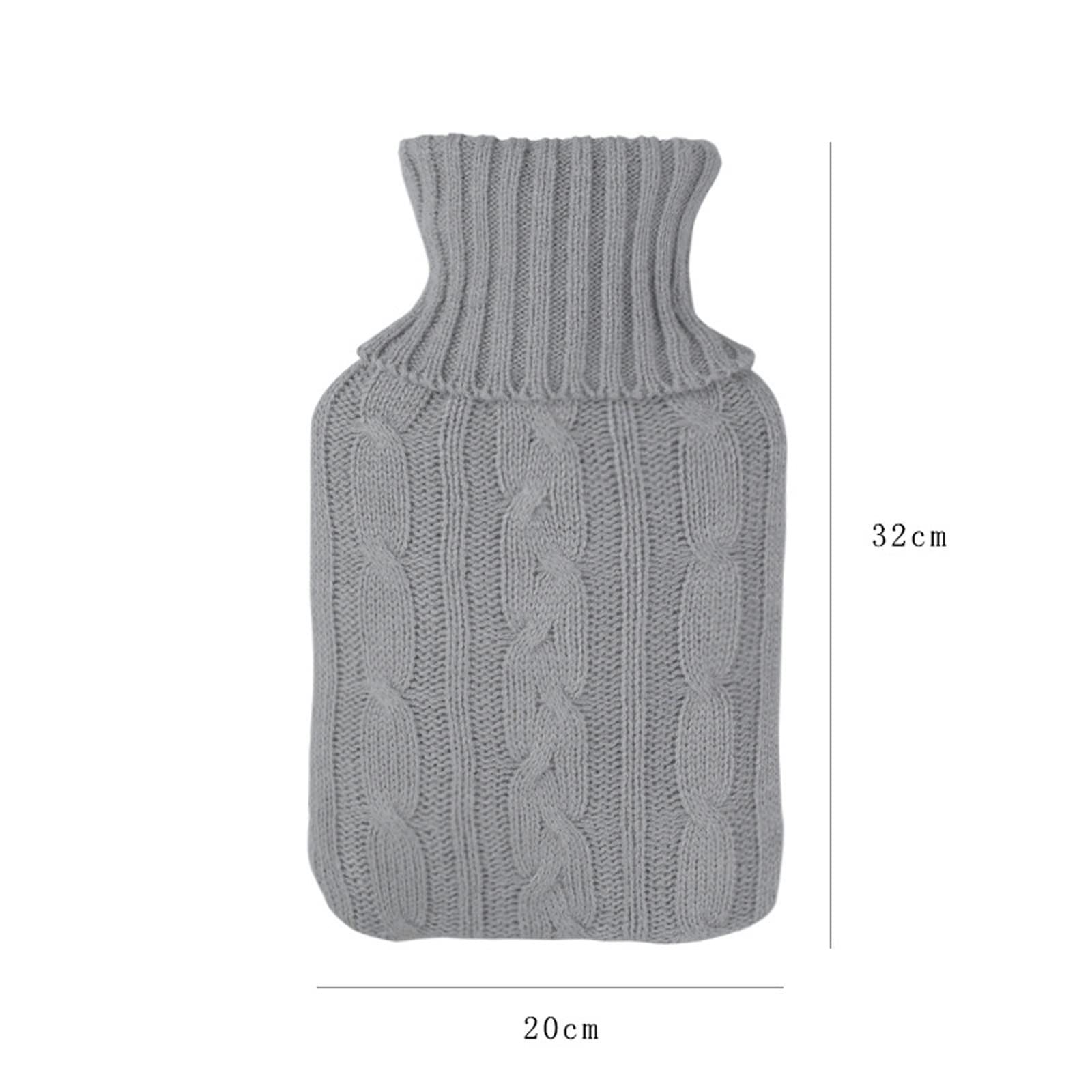 Botella de agua caliente grande CozyKnit con bolsa de seguridad: calidez y protección con estilo