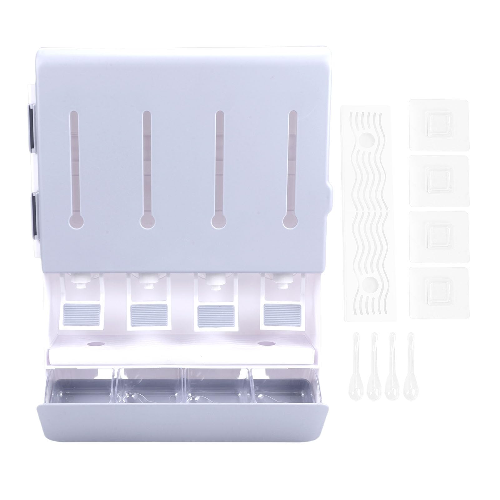 Wall Mounted Seasoning Rack, Multi Functional Condiment Storage Box for Kitchen Oil Vinegar Soy Sauce Organizer