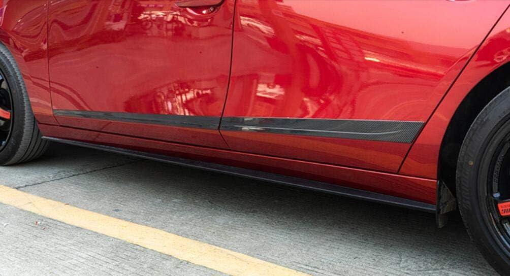 ABS Carbon Fiber Style Car Body Door Side Molding Trim sill Cover Guard Compatible for Mazda 3 2019-2020