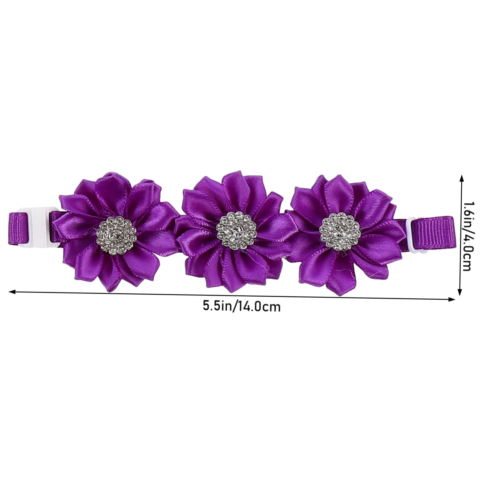 INOOMP 36stücke Hundeschleifen Blumenhalsband Mit Strass Für Haustiere Verstellbar Und Atmungsaktiv Kostümaccessoires Für Hunde Und Katzen Für Hochzeiten Und Besondere Anlässe